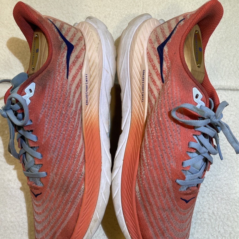 Hoka One One Mach 5 Shoes Women's Size 8.5B Orange Running Training‎ Comfort - Picture 5 of 10